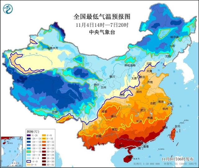 东北的雪下到发紫！中央气象台发布寒潮蓝色预警，黑龙江中部吉林