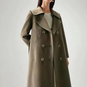 高奢双面羊绒大衣Masi Marie,品牌折扣女装批发,直播
