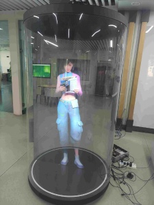 空中成像广告展示、仿真数字人展台、虚拟主持人