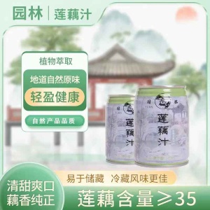 园林牌莲藕汁植物原汁萃取饮品还原自然原味饮料