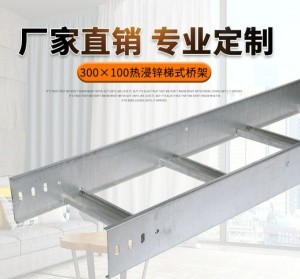 梯式桥架防腐防锈室外安装300×100 热浸锌梯式桥架
