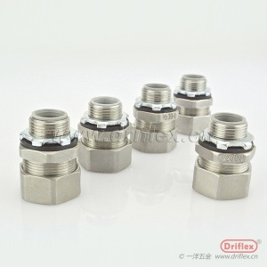 Driflex一洋五金不锈钢六角金属软管接头NPT3/8“到